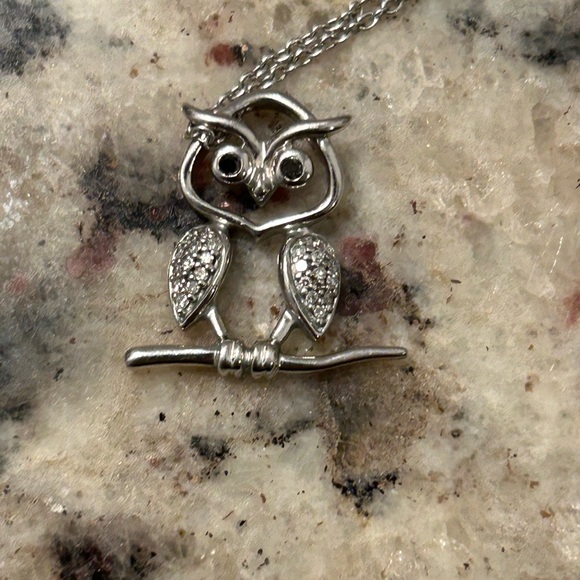 Sterling Silver Owl Necklace - Picture 3 of 5
